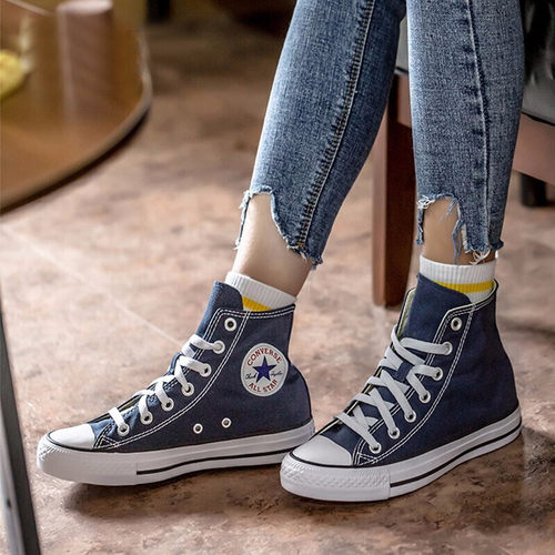 匡威1970s海军蓝高帮帆布鞋