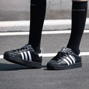 板鞋 Adidas阿迪达斯三叶草男女鞋 贝壳头休闲鞋 经典 JI0079 2025新款