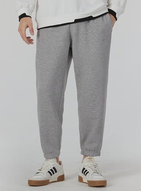 Adidas阿迪达斯男裤冬季新款运动休闲加绒保暖收口长裤卫裤IJ6882