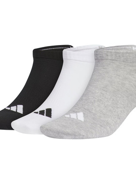 Adidas阿迪达斯男女袜子2026新款运动舒适透气短筒袜三双装JC9266