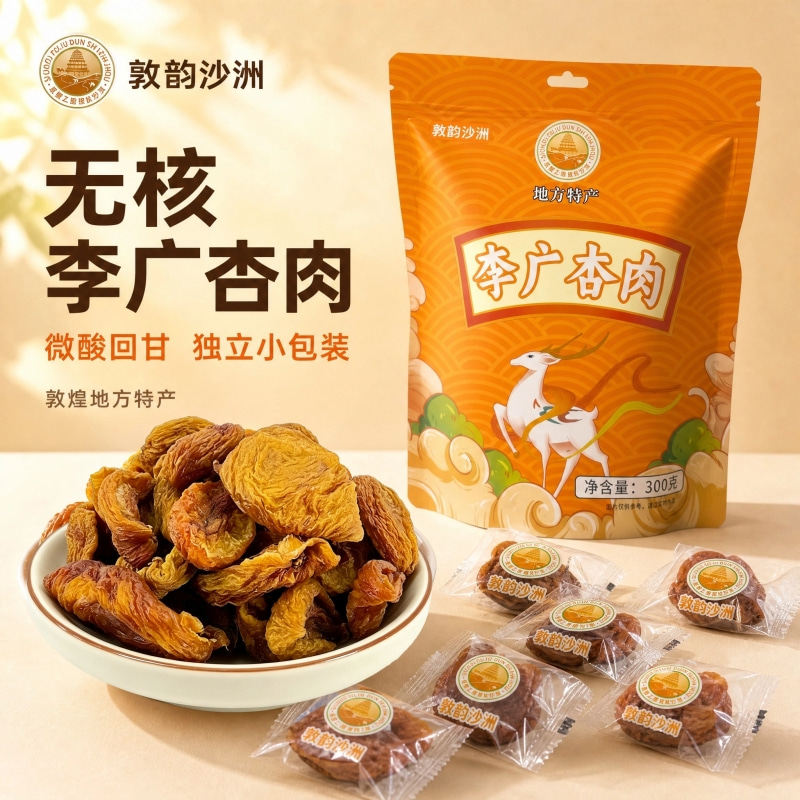 甘肃敦煌特产敦韵沙洲李广杏肉