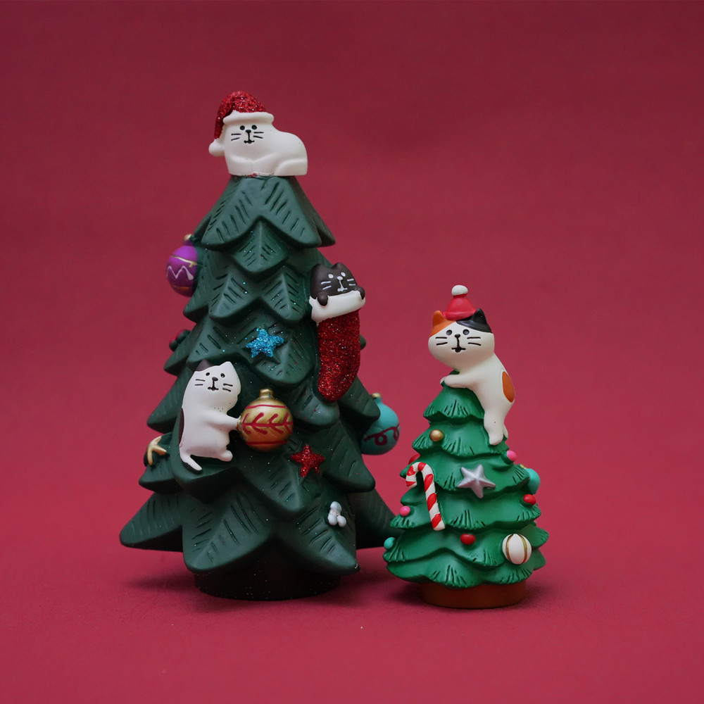 日式圣诞树桌面装饰树脂摆件