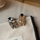 韩国发饰精致闪耀香槟水滴钻侧边夹气质超闪刘海鸭嘴夹女碎发夹子