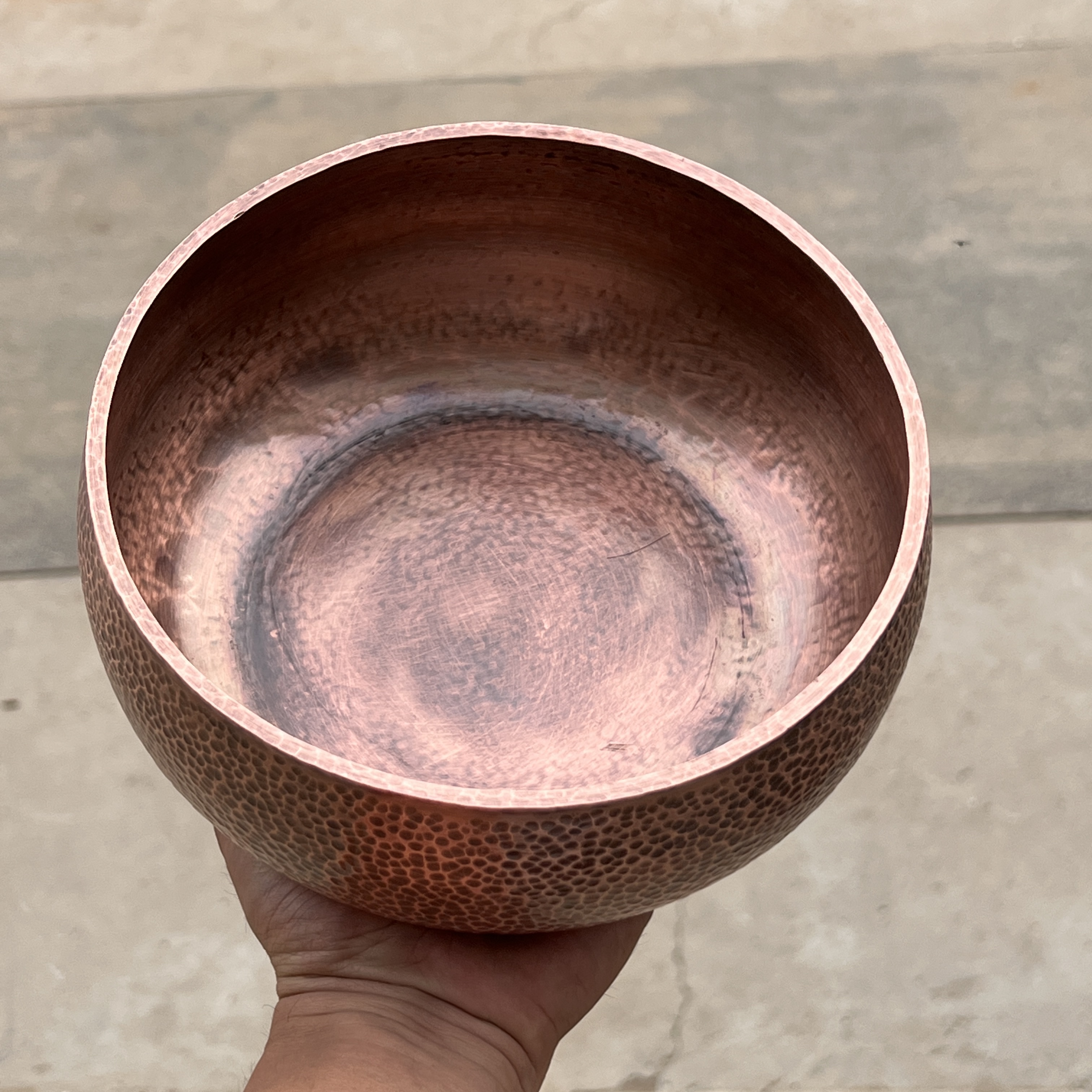 紫铜茶洗茶盂水钵盂纯手工锻打一体茶洗加厚水洗功夫茶具