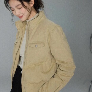 短款立领加厚保暖棉服棉衣女2026冬季新款收腰机车飞行员夹克外套