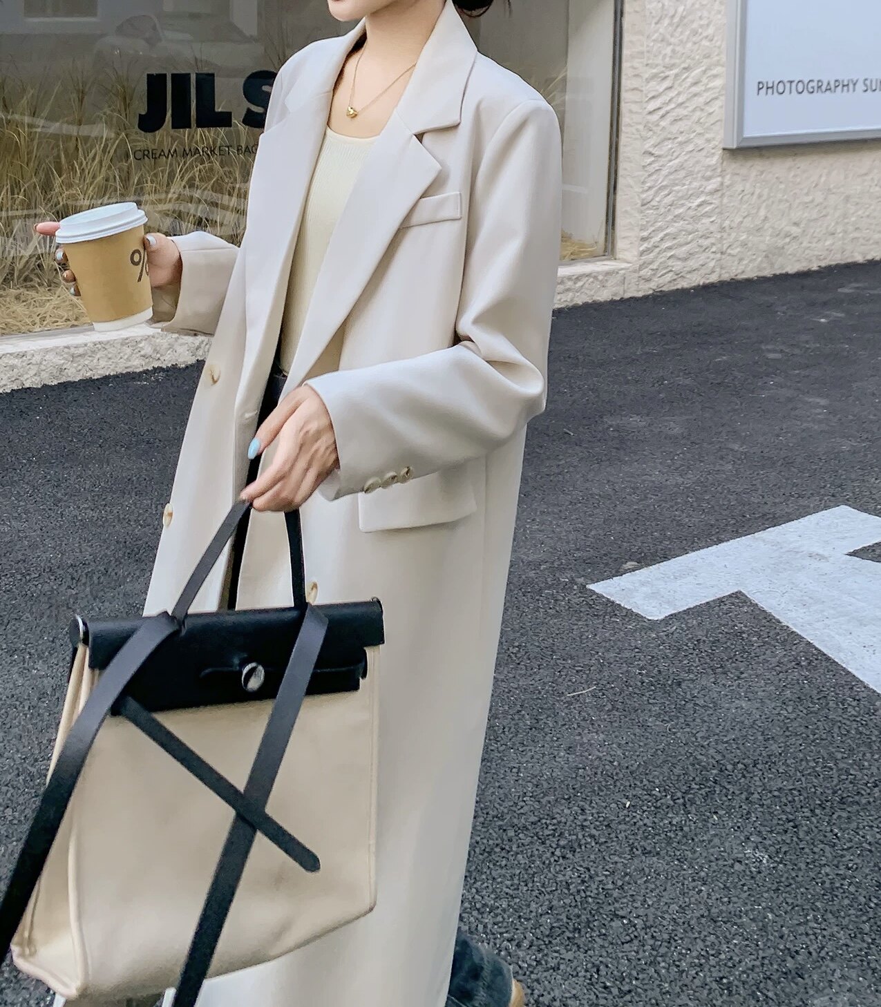 韩系高级感金属纽扣西装外套女春西装