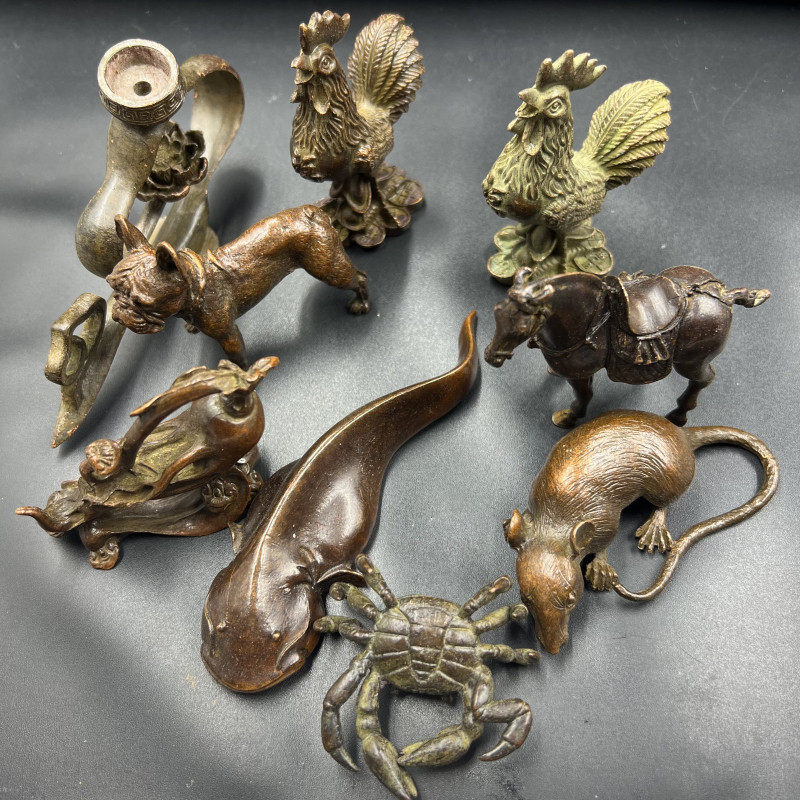 仿古铜人参玉如意摆件生肖鸡桌面摆件鲶鱼茶宠螃蟹居家文玩饰品,家居饰品,桌面摆件,淘宝优惠券,粉丝福利购,淘宝优惠卷