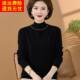 中老年女装 中年妈妈女士秋冬款 100%纯羊绒毛衣时尚 半高领羊毛上衣