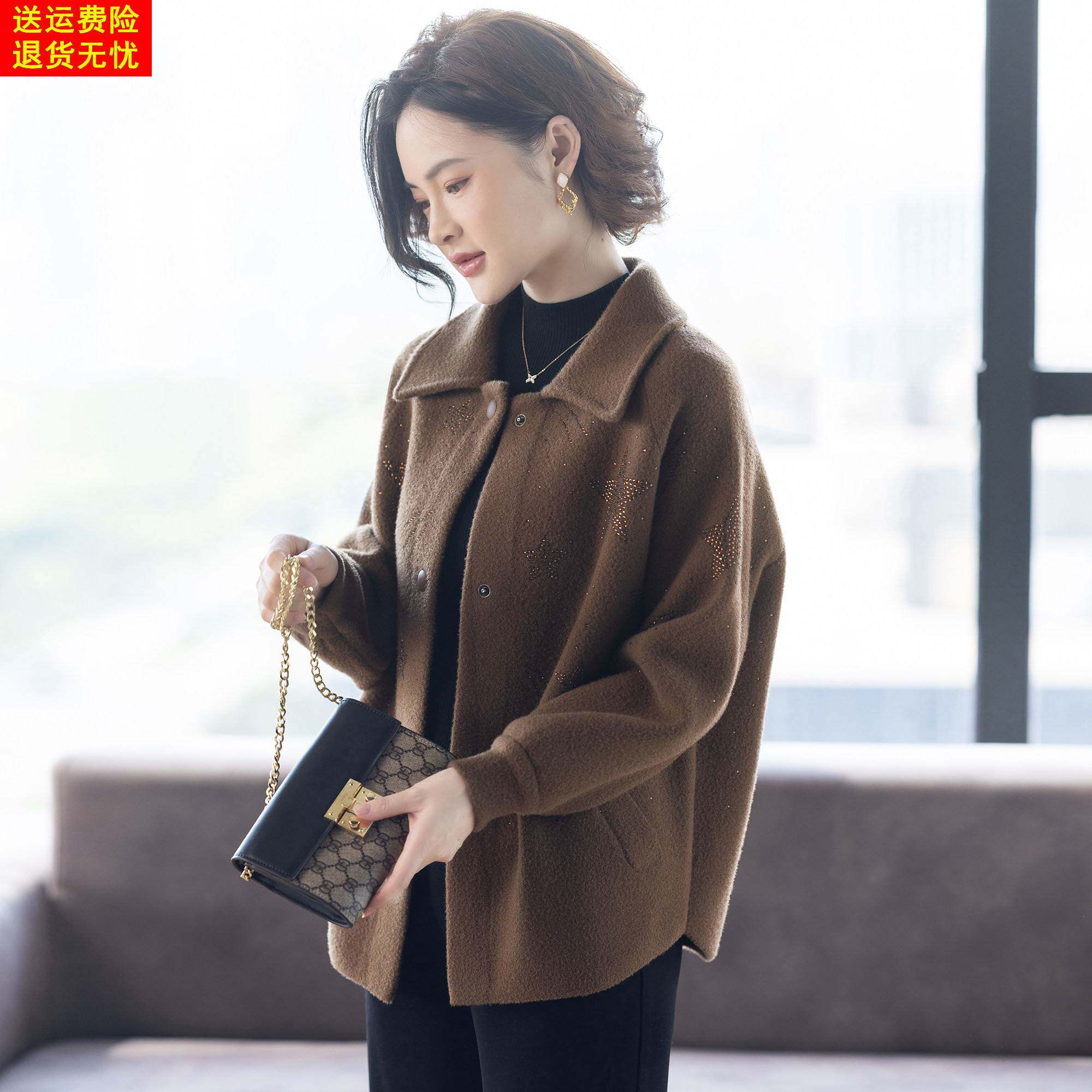 中老年人女春秋外套时尚50岁2026新款洋气休闲时尚妈妈春装上衣服