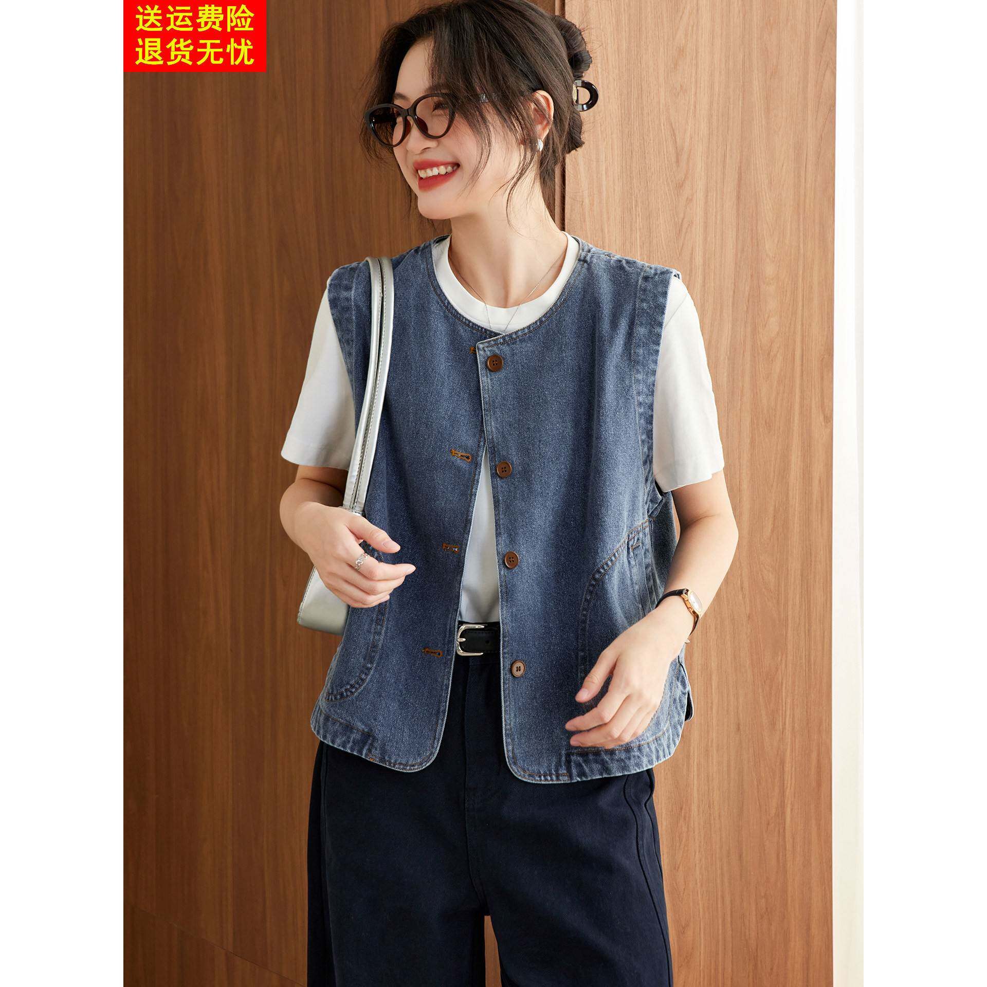 牛仔马甲女装2025秋季新款时髦洋气外穿独特漂亮叠穿无袖背心上衣