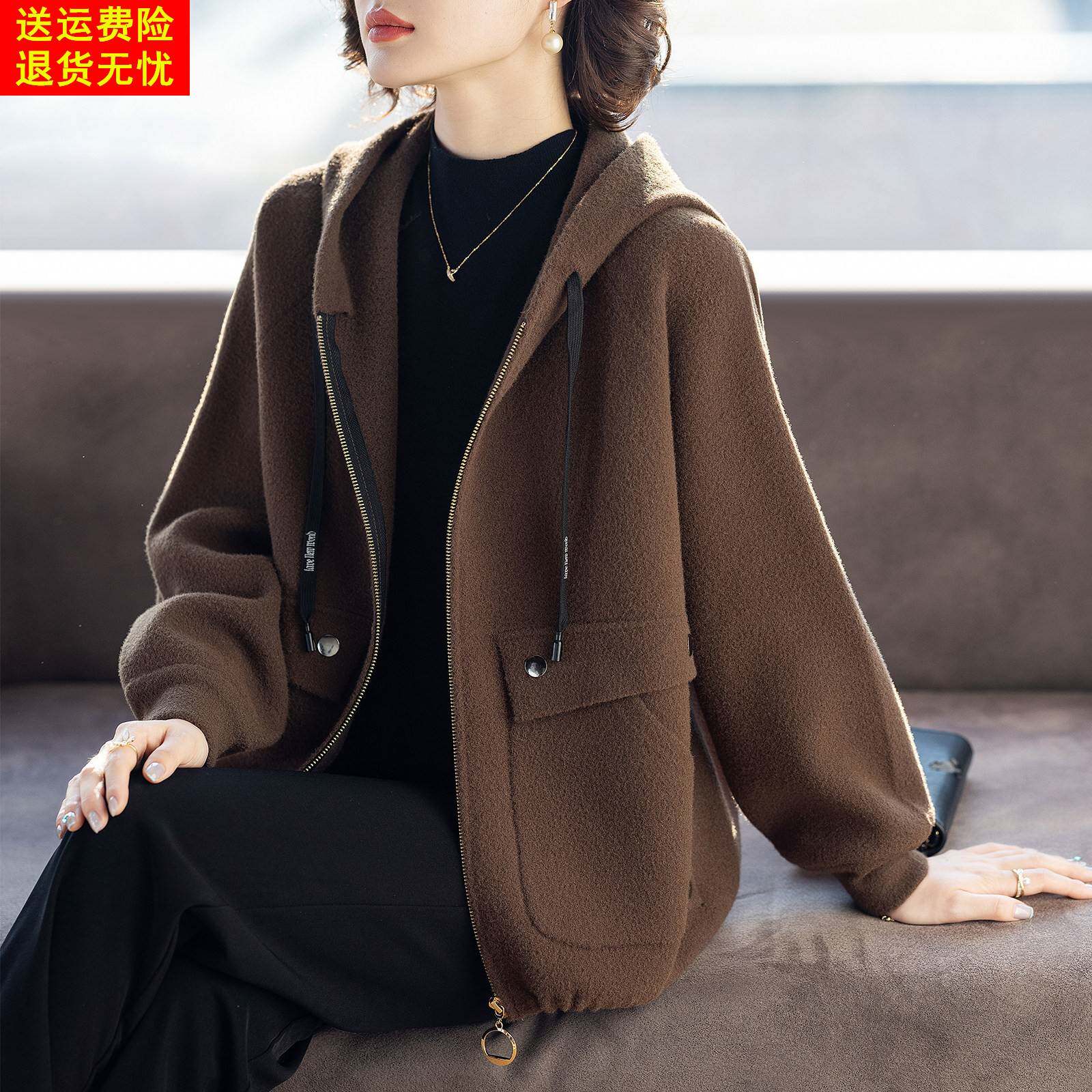 妈妈春秋外套2025新款洋派时尚休闲 针织衫50多岁中老年女士上衣