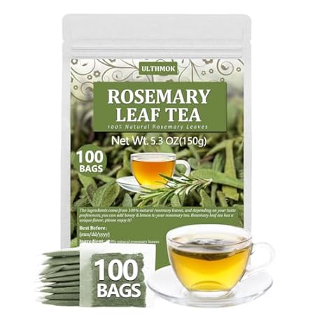 Premium Rosemary Tea Bags， 100 Teabags. Made with 100% Pu