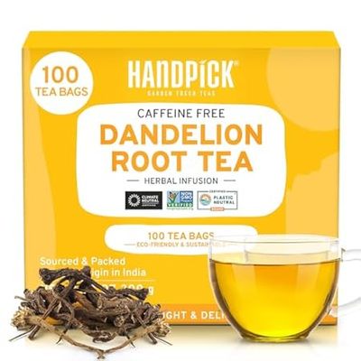HANDPICK， Dandelion Root Tea Bags (100 Herbal Tea Bags) C