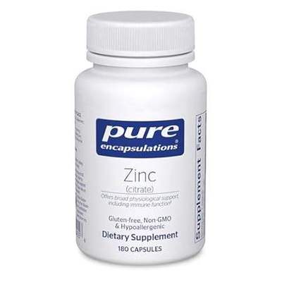 Pure Encapsulations Zinc (Citrate) - for Immune System， T