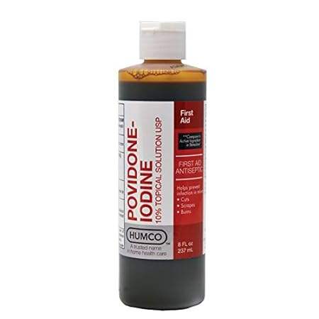 Humco 232516001 Povidone Iodine 10% Topical Solution， 16oz