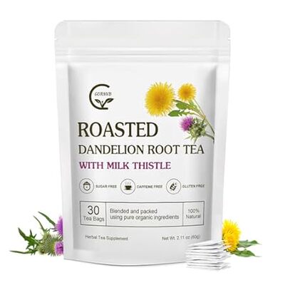 Organic Roasted Dandelion Root Tea with Milk Thistle Tea