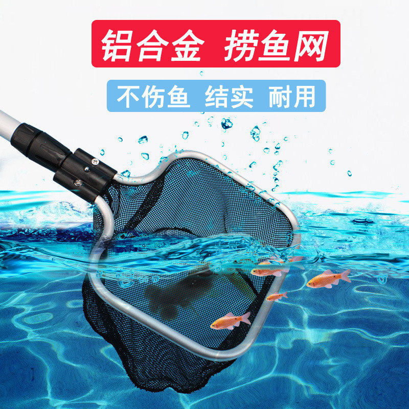 鱼缸捞鱼网渔捞鱼捞方形伸缩网兜锦鲤捞网水族观赏鱼大小号手捞网