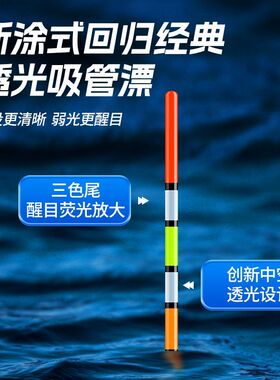吸管浮漂阴晴互换新型插式高灵敏浮漂加长加粗醒目草洞立漂鲫鱼漂
