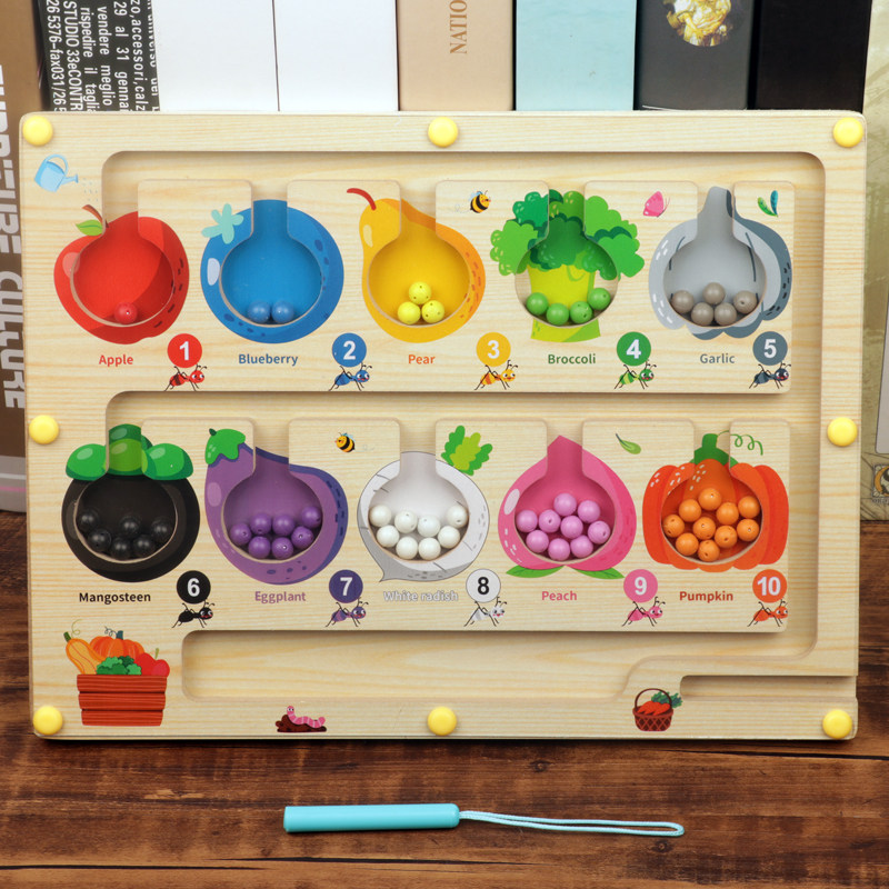 磁力迷宫走珠磁性运笔颜色分类儿童手眼协调锻炼幼儿园益智区玩具