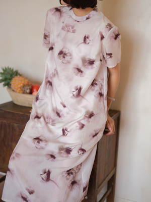 远家水墨淡彩旗袍新中式改良短袖