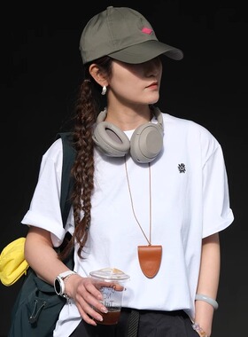 远家纯棉宽松向阳花绣花短袖T恤 薄款休闲落肩上衣W-689限量