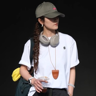 休闲落肩上衣W 薄款 689限量 T恤 远家纯棉宽松向阳花绣花短袖