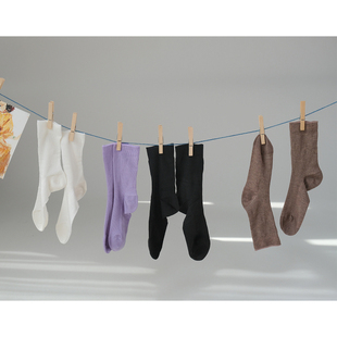 远家清爽薄款绢丝中筒袜子 多色四季可穿 舒适透气 Y-517限