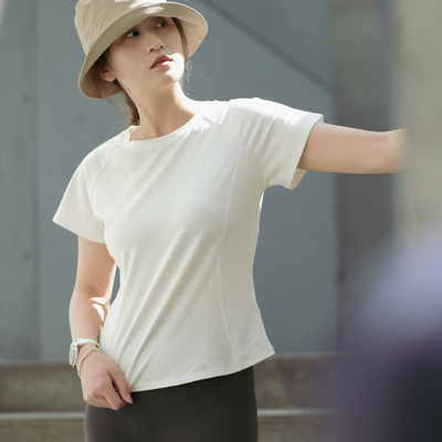 W-693远家清凉垂坠修身运动T恤