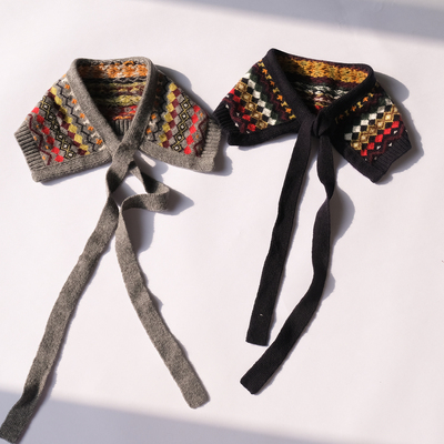 Y-537羊毛提花费尔岛小披肩