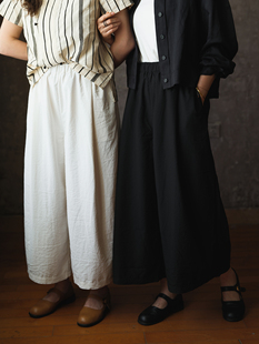 百搭通勤松紧腰休闲轻薄长裤 远家日本进口防晒九分裤 夏新HL2867限