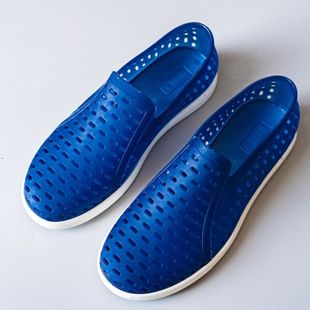 上海巨力包头凉鞋 男防滑厚底耐磨鞋 透气洞洞鞋 女外穿塑料沙滩网鞋