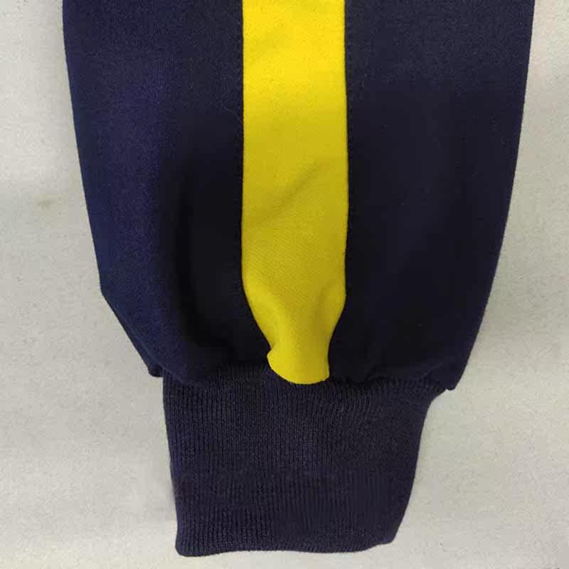 定做中小学生校服裤子束口紧口冬款运动裤收口棉加绒款一道宽黄杠