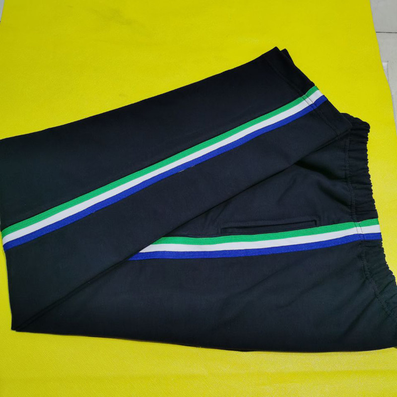 春秋装初高中学生纯棉藏蓝色三道杠校服裤休闲运动直筒保暖加绒裤