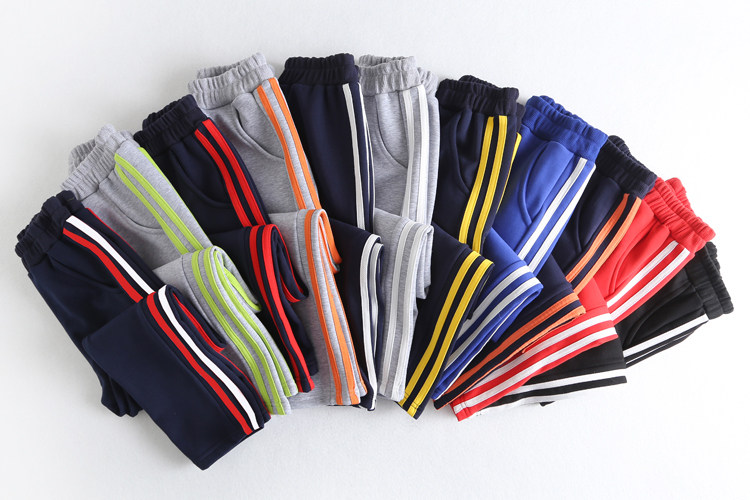 秋冬男童女童儿童休闲运动裤学生校服裤子加绒加厚保暖裤外穿冬季