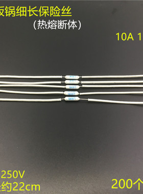 电饭锅电饭煲温度保险丝 保险管 热熔断体250V 10A 185度细长铜线