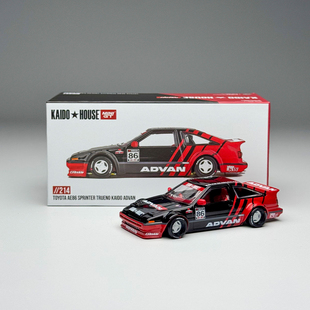 Kaido House+MINIGT 1:64 #214丰田AE86 ADVAN 合金汽车模型