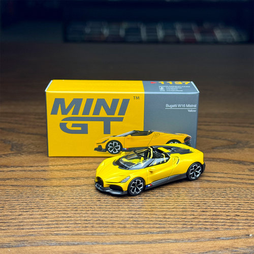 MINIGT1:64 #1137布加迪Bugatti W16 Mistral  合金汽车模型