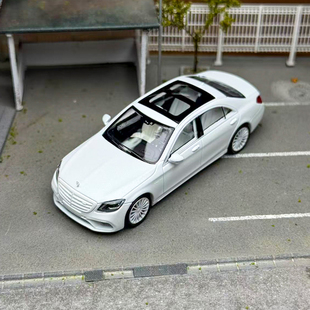 奔驰 S65 AMG 合金汽车模型哑光白 KINGMODEL W222