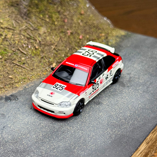 Motorhelix MH 1:64 本田思域 EK9 出光合金汽车模型 可开盖