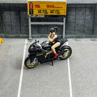 CM Model 1:64 奥古斯塔MV800 黑色 合金摩托模型 收藏摆件