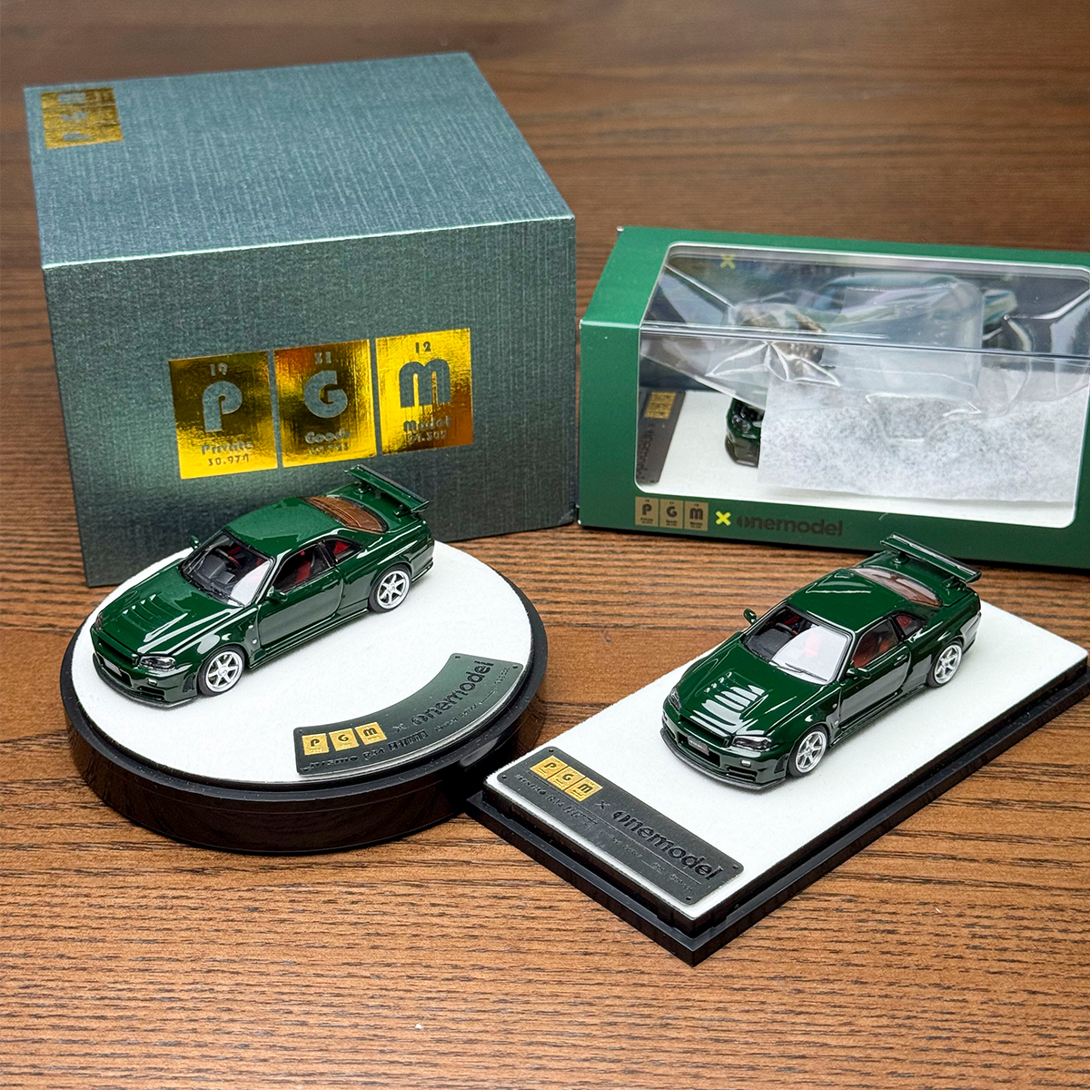 PGM164日产R34全开合金车模