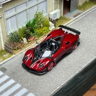 LCD 1:64 帕加尼 Pagani 宗塔 Zonda HP 红碳 合金汽车模型