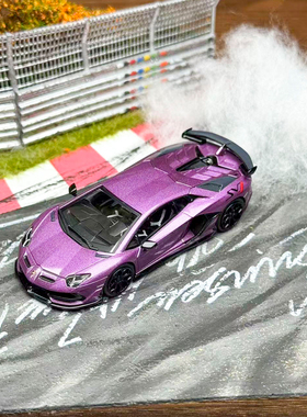 HH Toys 1:64 兰博基尼Countach埃文塔多 SVJ紫色合金车汽车模型