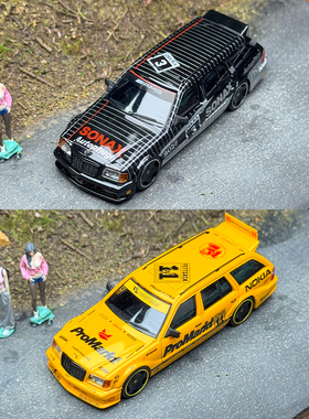 现货 YS Model 1:64 奔驰 S124 旅行改装版 合金汽车模型