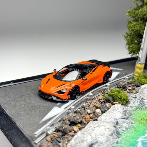 CM Model 1:64 迈凯伦765LT Mclaren 765LT 木瓜橙合金汽车模型