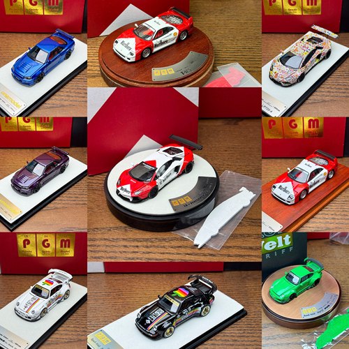 PGM 1:64 保时捷930 马来展会兰博LP700 尼桑R34全开合金汽车模型