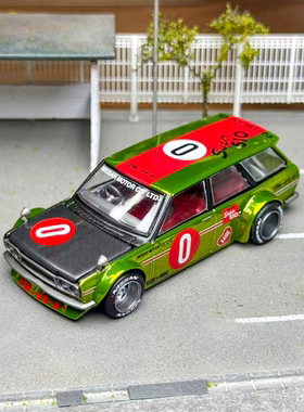 KaidoHouse+MINIGT 1:64 #164达特桑510Wagon瓦罐 合金旅行车模型
