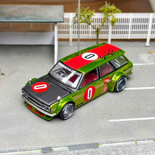 KaidoHouse+MINIGT 1:64 #164达特桑510Wagon瓦罐 合金旅行车模型