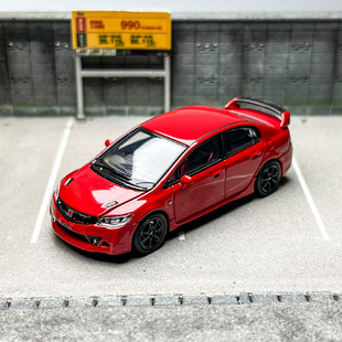 现货 MH 1:64 本田 CIVIC FD2 Mugen RR 合金汽车模型 收藏