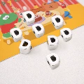 Silver-Plated Letter Beads D, Hole Diameter about 6mm